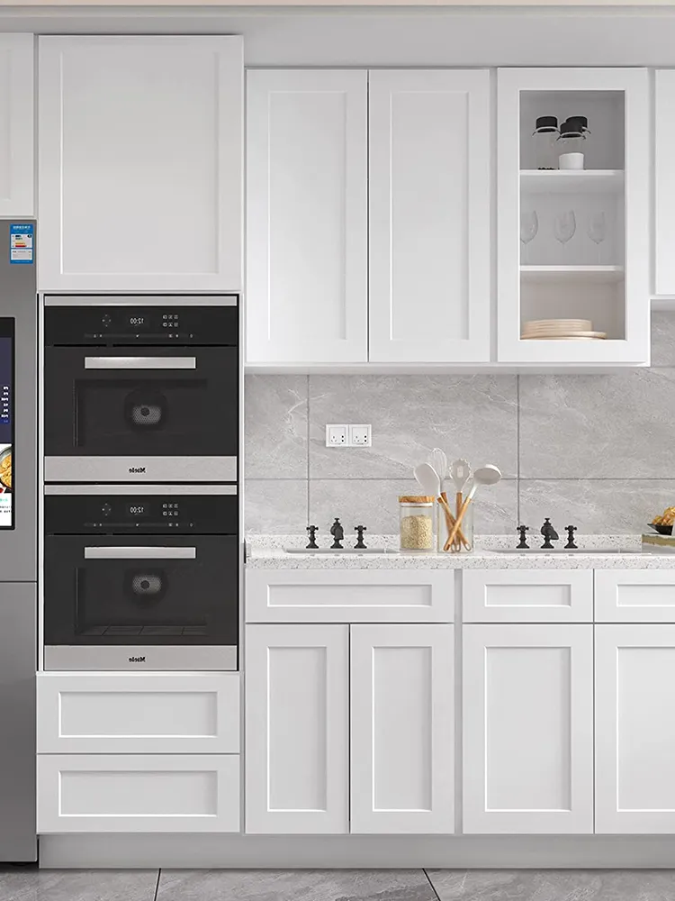 white shaker wood kitchen cabinet,kitchen cabinet colors 2024,kitchen cabinet manufacturer