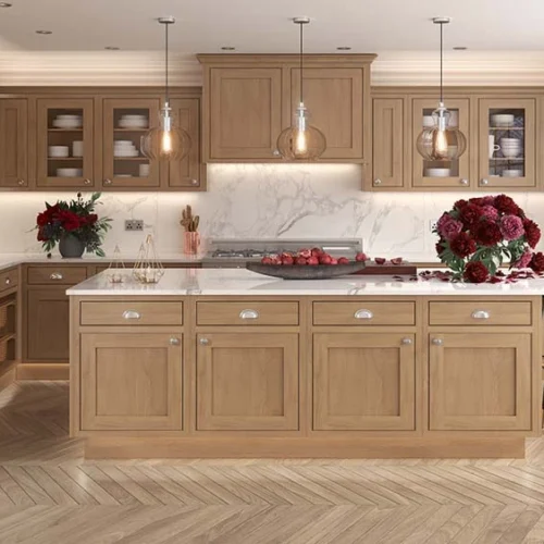 A new colored wood grain kitchen cabinet,solid wood kitchen cabinet